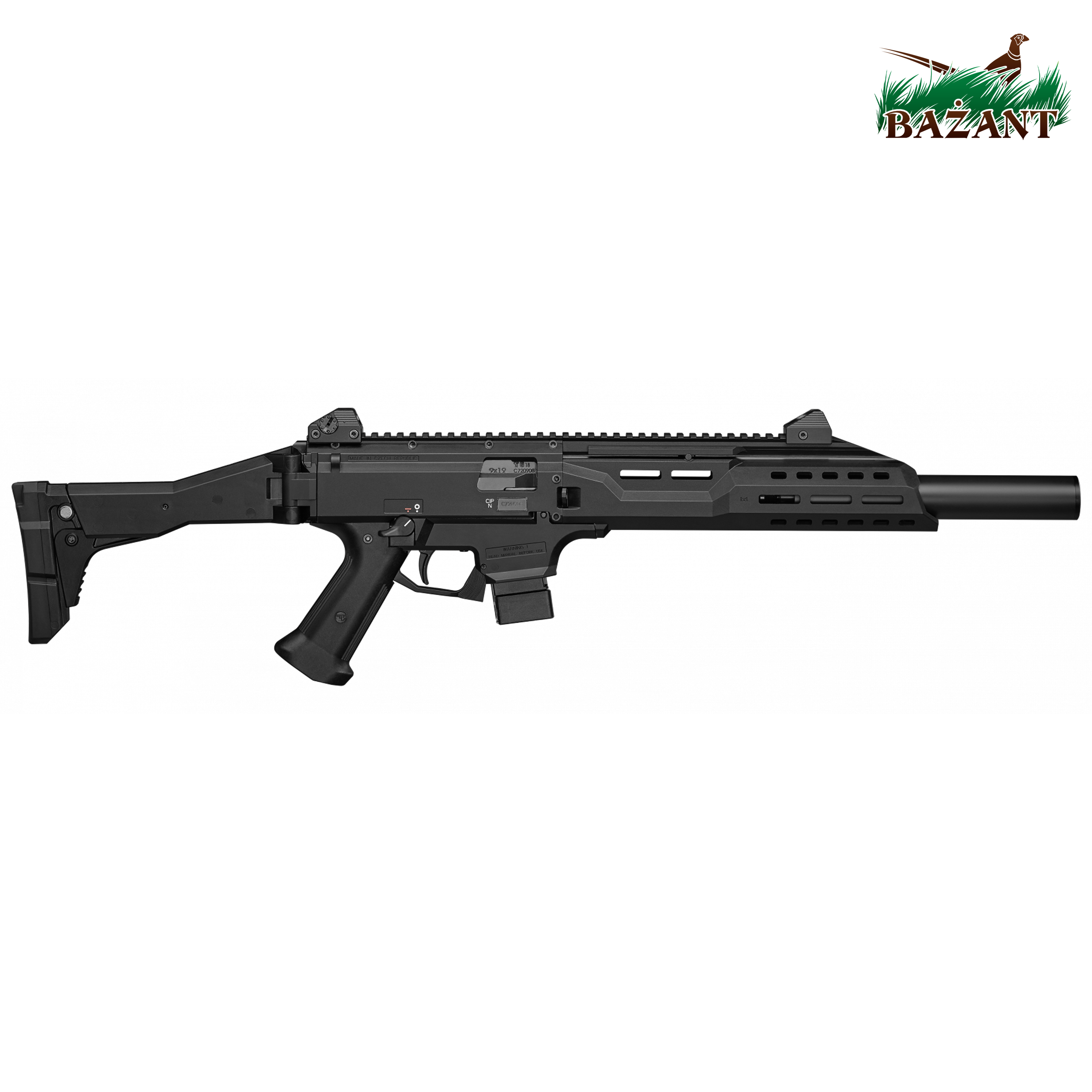 PÓŁAUTOMAT CZ SCORPION EVO3 S1 CARBINE FAKE SUPPRESSOR (KAL.9X19) (3664-0706-ADKAHEX) SKLEP BAZANT 1.png